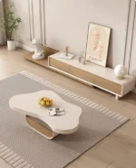 طاولة قهوة مع طاولة تلفاز من تصميم منجلان