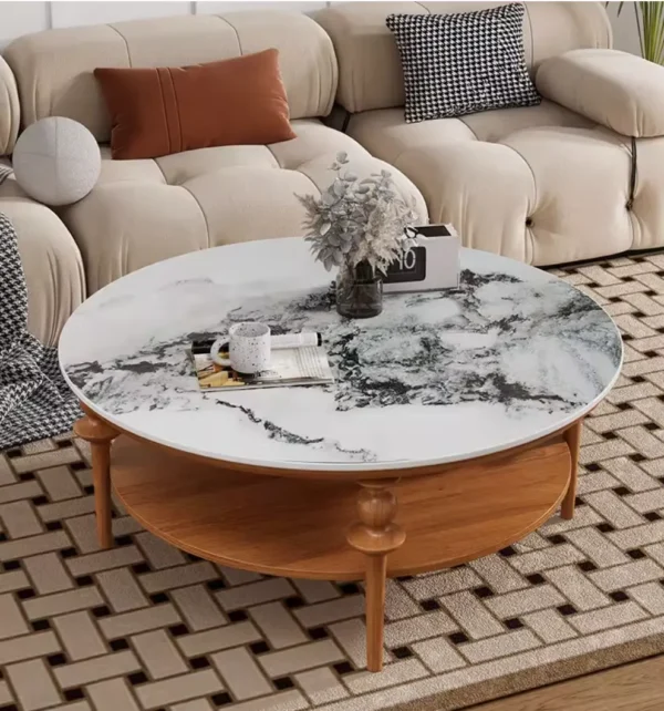 طاولة قهوة من رخام بتصميم مميز