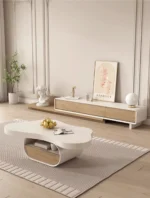 طاولة قهوة وطاولة تلفزيون خشبي