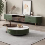 طقم طاولات قهوة وتلفزيون مودرن