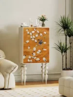 خزانة تخزين خشب على التصميم الفرنسي