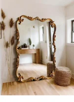 مرايا طويلة مع اطار بتصميم ريفي