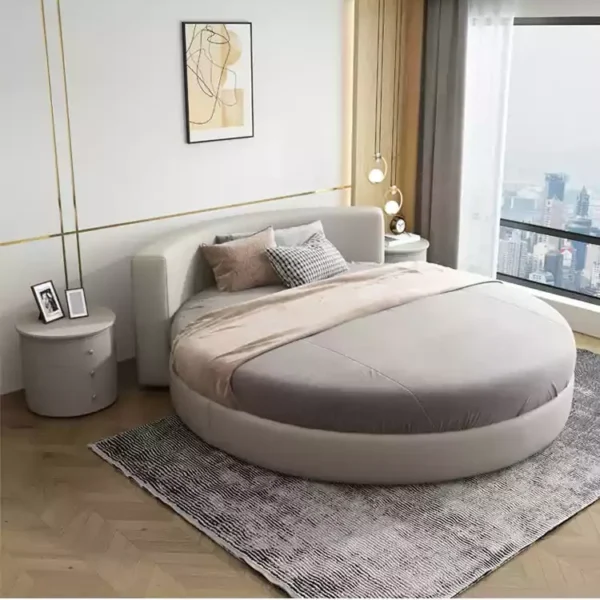 سرير غرفة نوم على شكل دائري